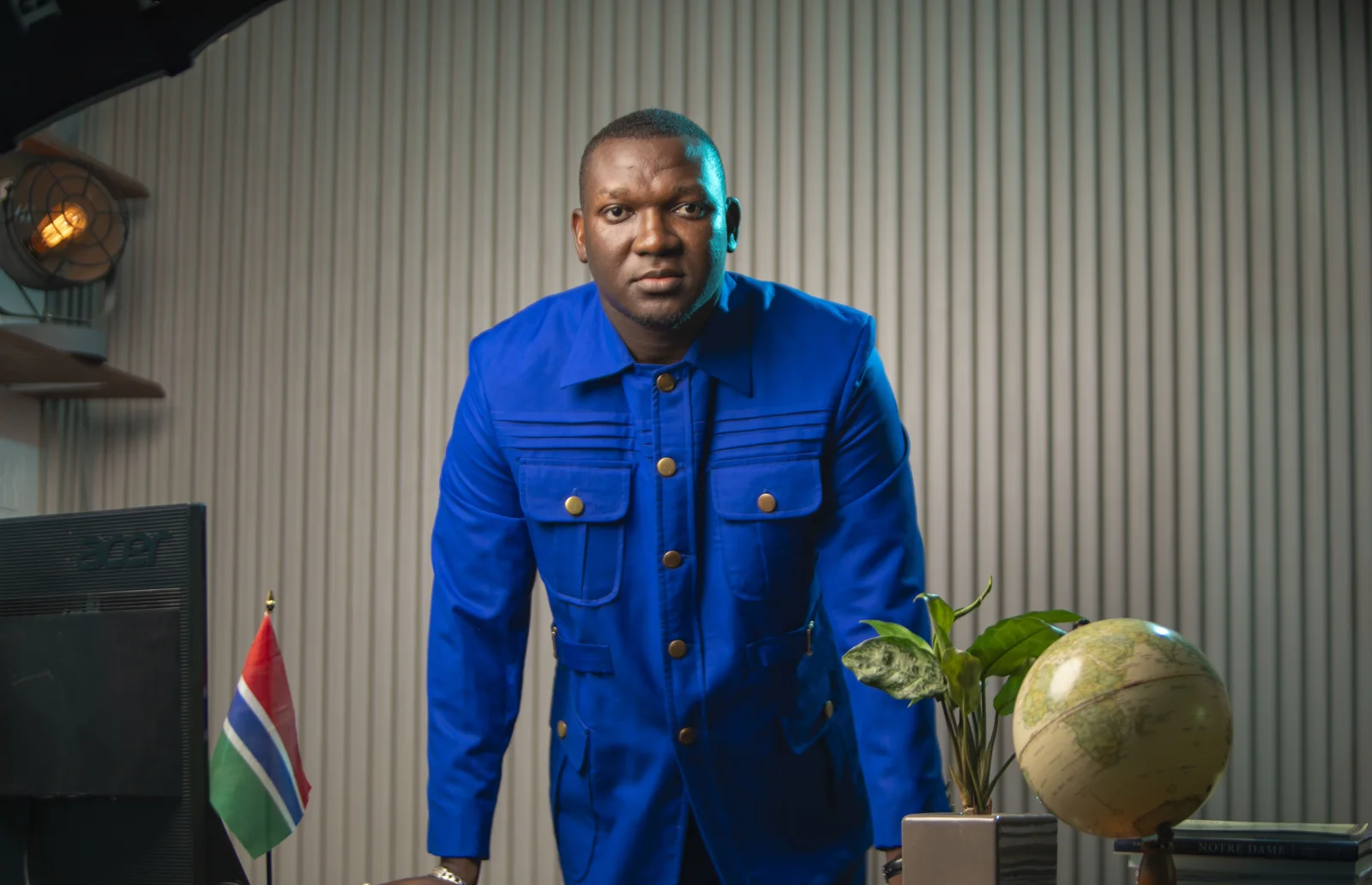 Blue suit portrait of David Jeng