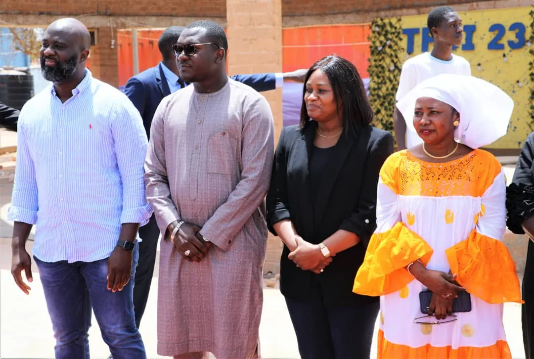 Participants gathered outside