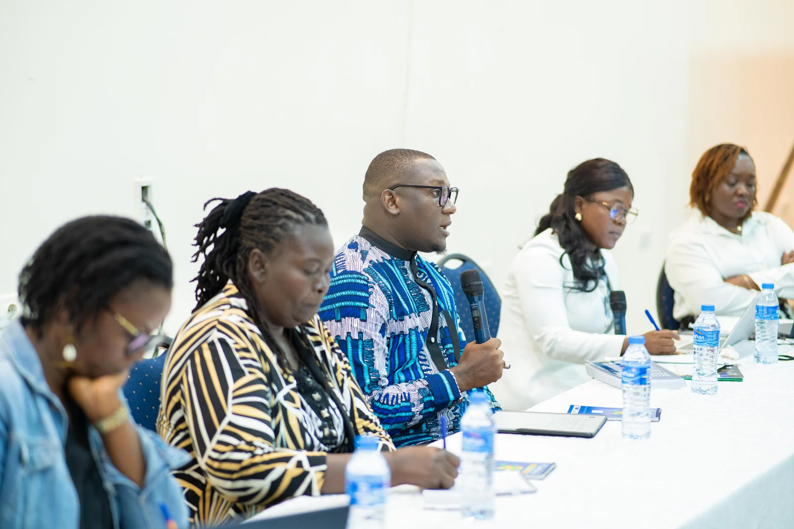 Participants listening during a session